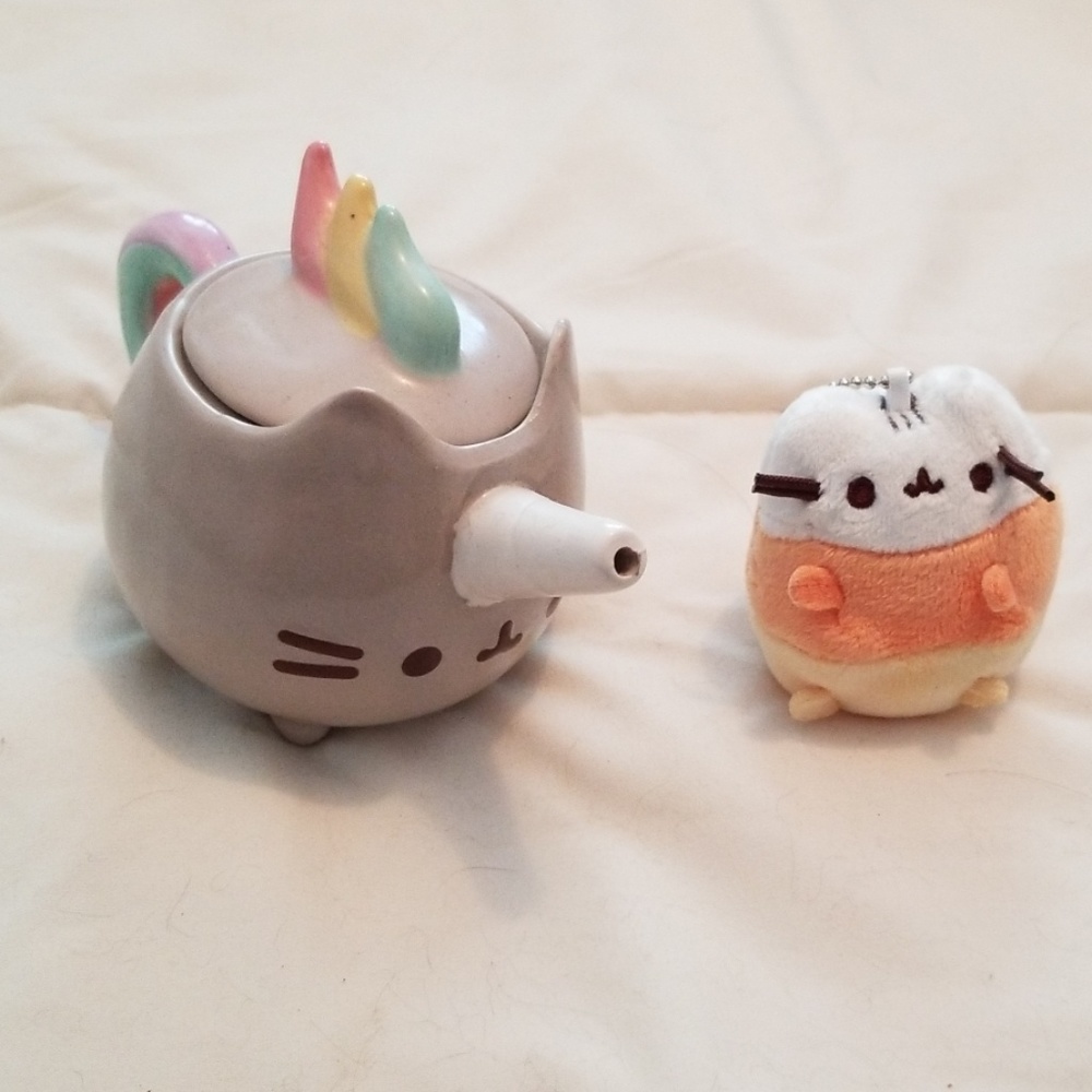 Mini Pusheen teapot and keychain